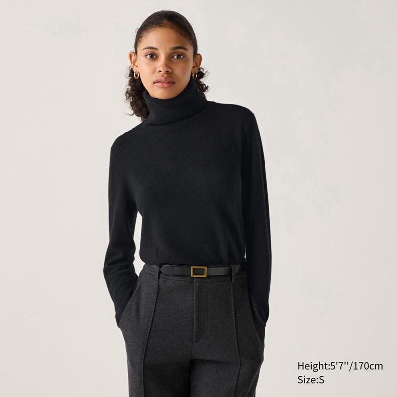 Uniqlo Cashmere Women Jumper Black  US |  WLID-38461