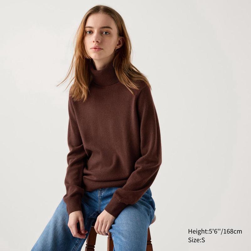 Uniqlo Cashmere Women Jumper Brown  US |  VWMU-74210