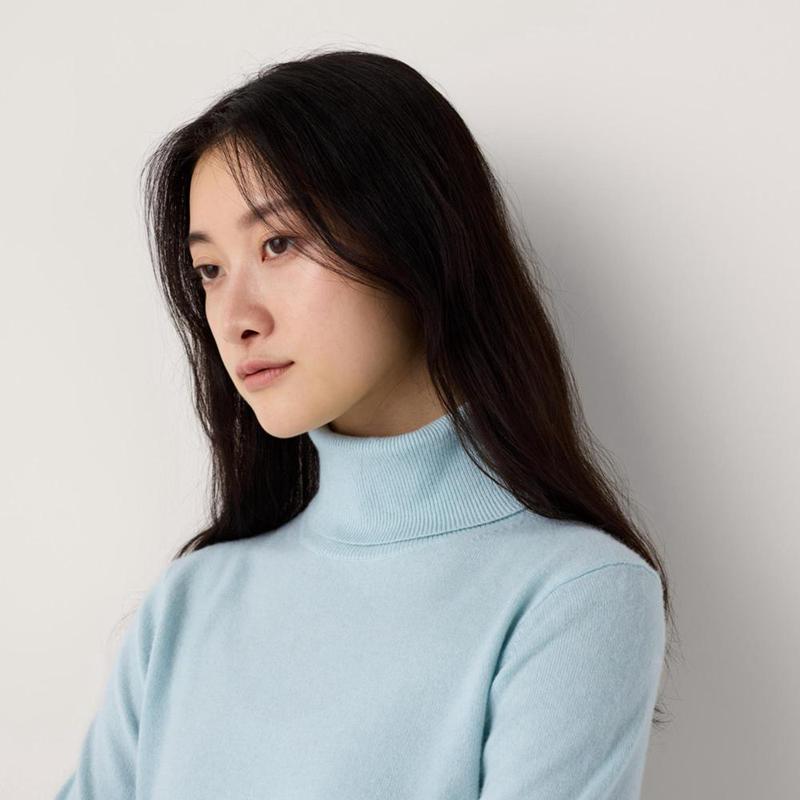 Uniqlo Cashmere Women Jumper Green  US |  NGXW-58492