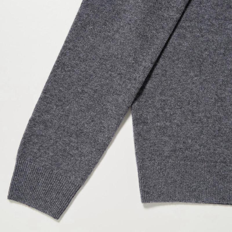 Uniqlo Cashmere Women Jumper Grey  US |  VDLA-49506