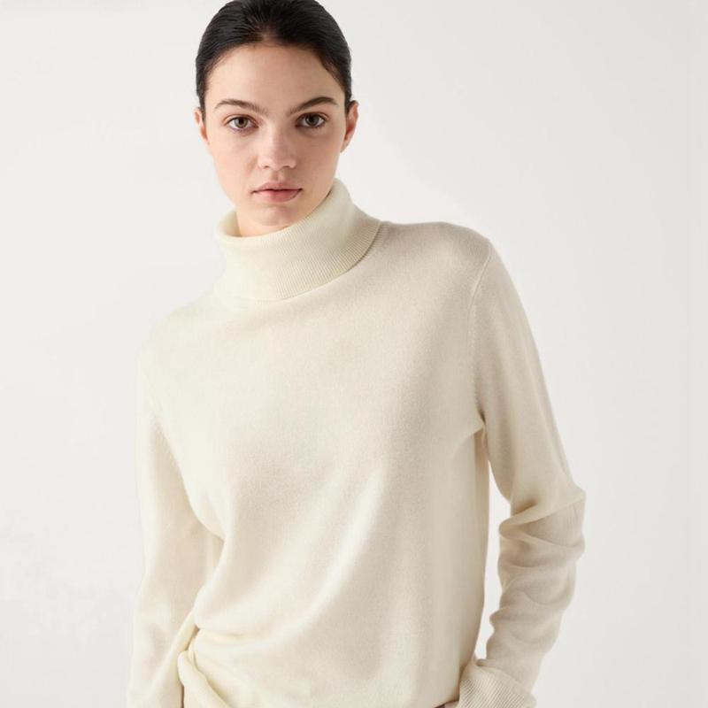 Uniqlo Cashmere Women Jumper Off White  US |  UZET-40728