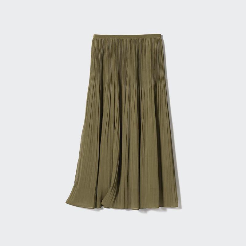 Uniqlo Chiffon Women Skirts Black  US |  NYFH-04829