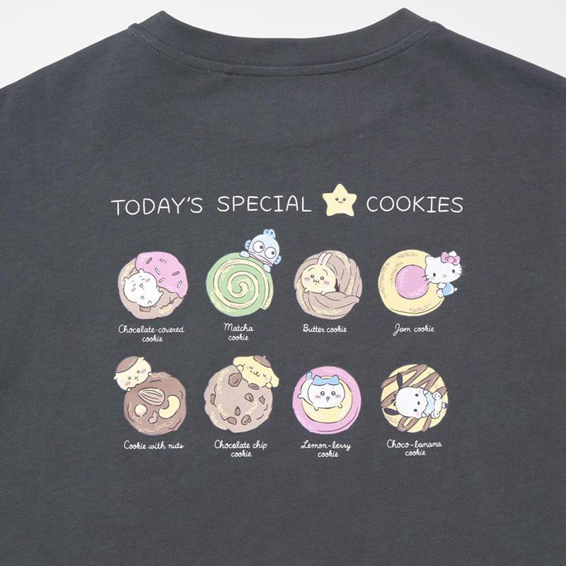 Uniqlo Chiikawa X Sanrio Characters UT Graphic Kids' T-Shirt Dark Grey  US |  DBUK-53846