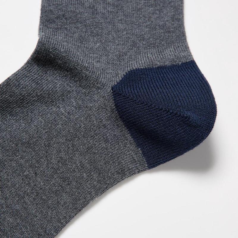 Uniqlo (Colour Block) Men Socks Black  US |  CHUS-05362