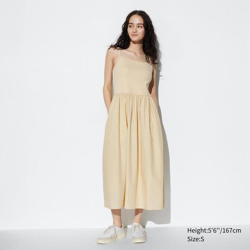 Uniqlo Combination Camisole Women Dress Cream  US |  EVUP-92510