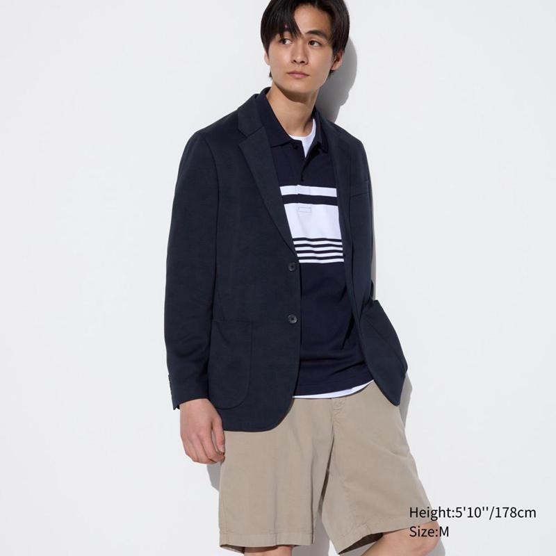 Uniqlo Comfort Men Jackets Navy  US |  VGYE-60325