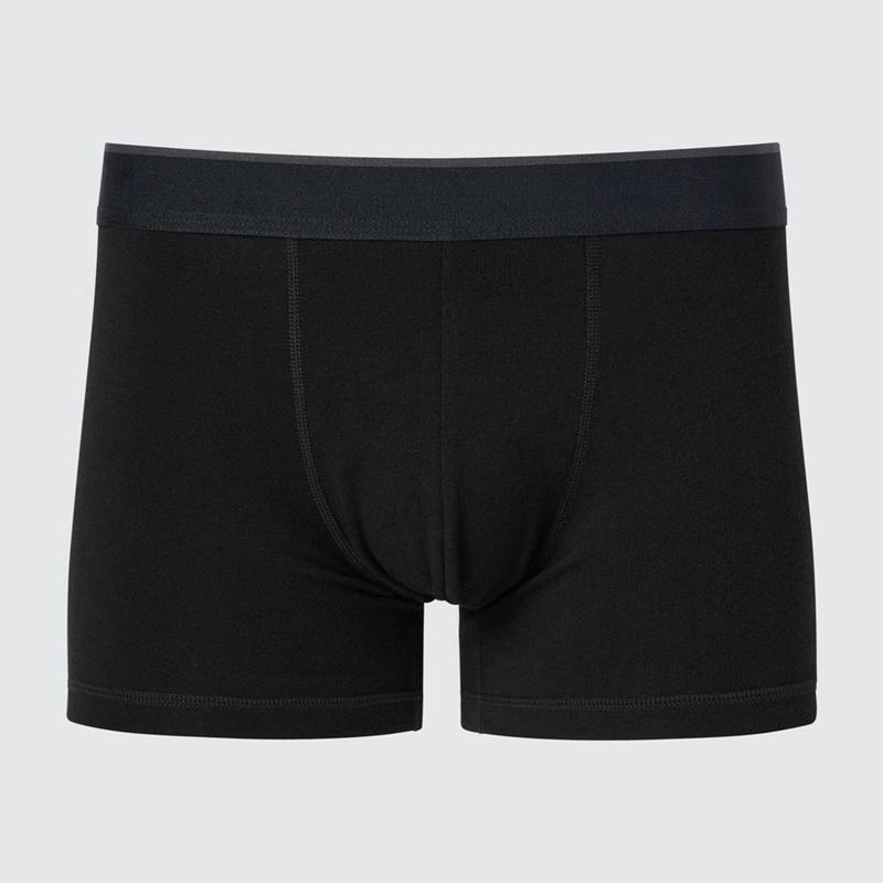 Uniqlo Cotton Boxer (Low Rise) Men Briefs Black  US |  NSZI-75260