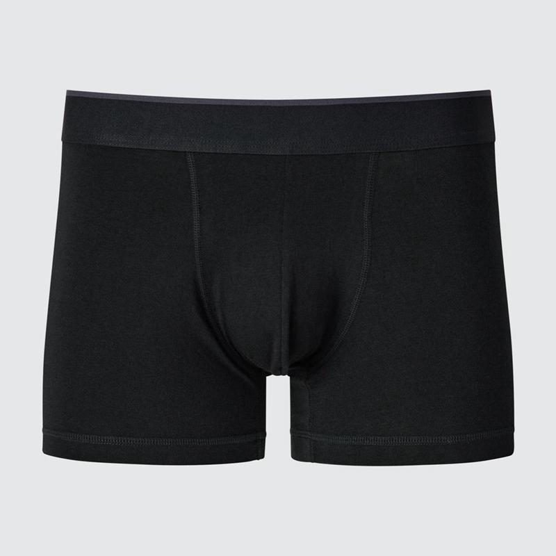 Uniqlo Cotton Boxer (Low Rise) Men Briefs Black  US |  XUYK-64132