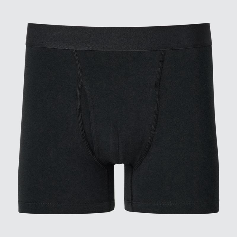 Uniqlo Cotton Boxer Men Briefs Black  US |  FYXM-85213