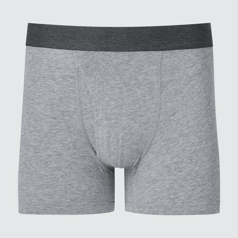 Uniqlo Cotton Boxer Men Briefs Grey  US |  OQNM-16384