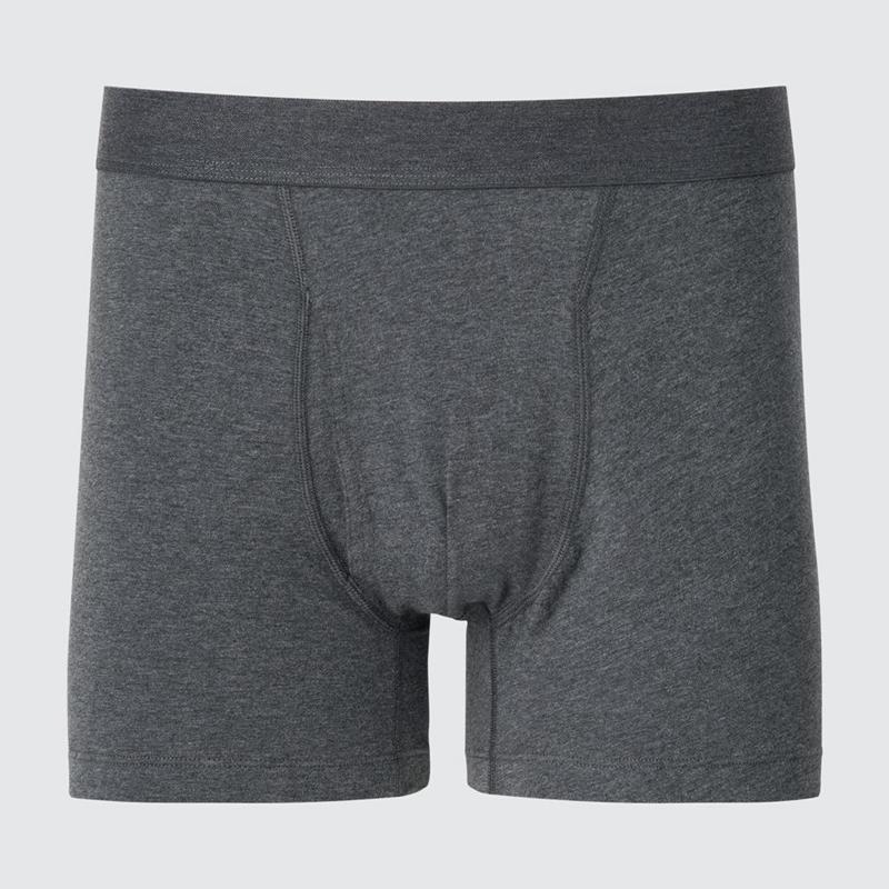 Uniqlo Cotton Boxer Men Briefs Grey  US |  ZADQ-70392