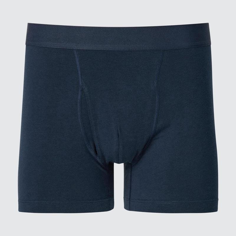 Uniqlo Cotton Boxer Men Briefs Navy  US |  AGDF-93062