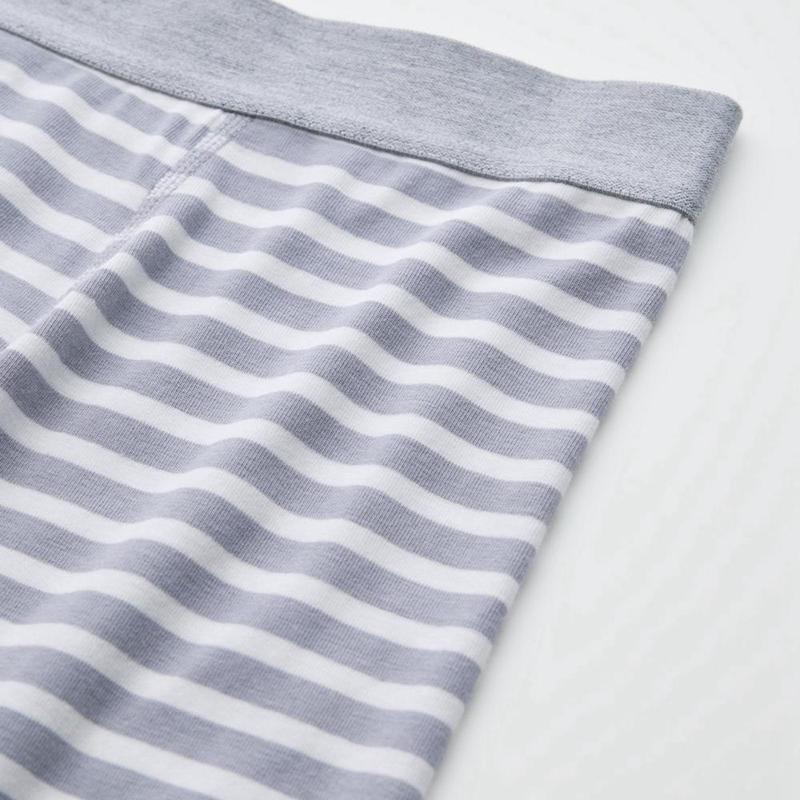 Uniqlo Cotton Boxer (Stripe) Men Briefs Grey  US |  HFMP-42730