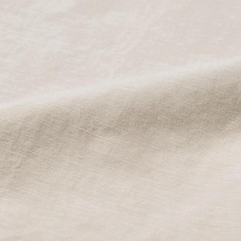 Uniqlo Cotton Linen Blend (Short Sleeve, Open Collar) Men Shirts Beige  US |  NFOS-76802