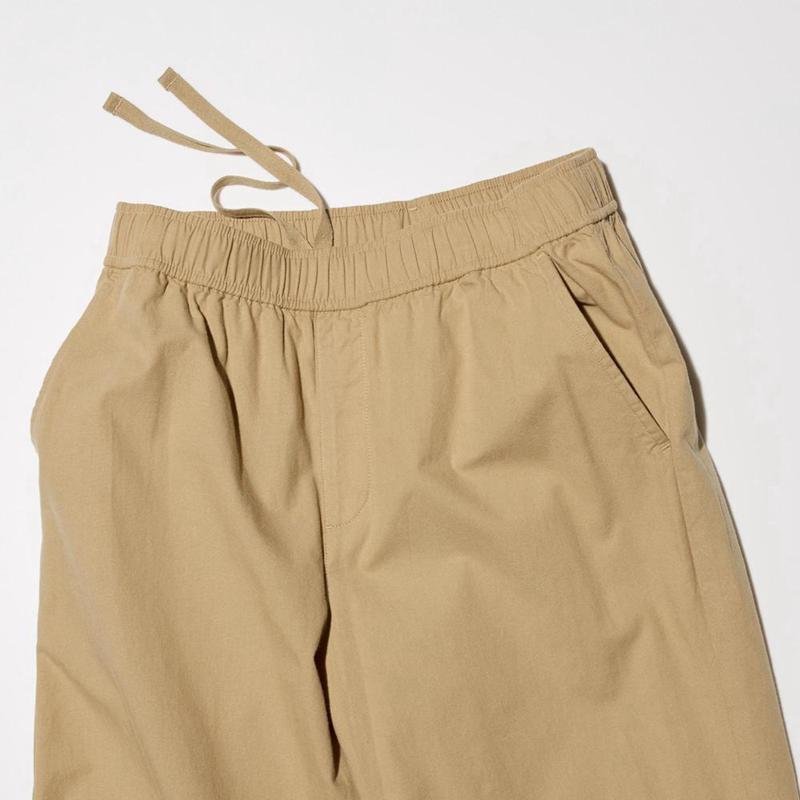 Uniqlo Cotton Relaxed Fit Ankle Women Trousers Olive  US |  CPKS-46021