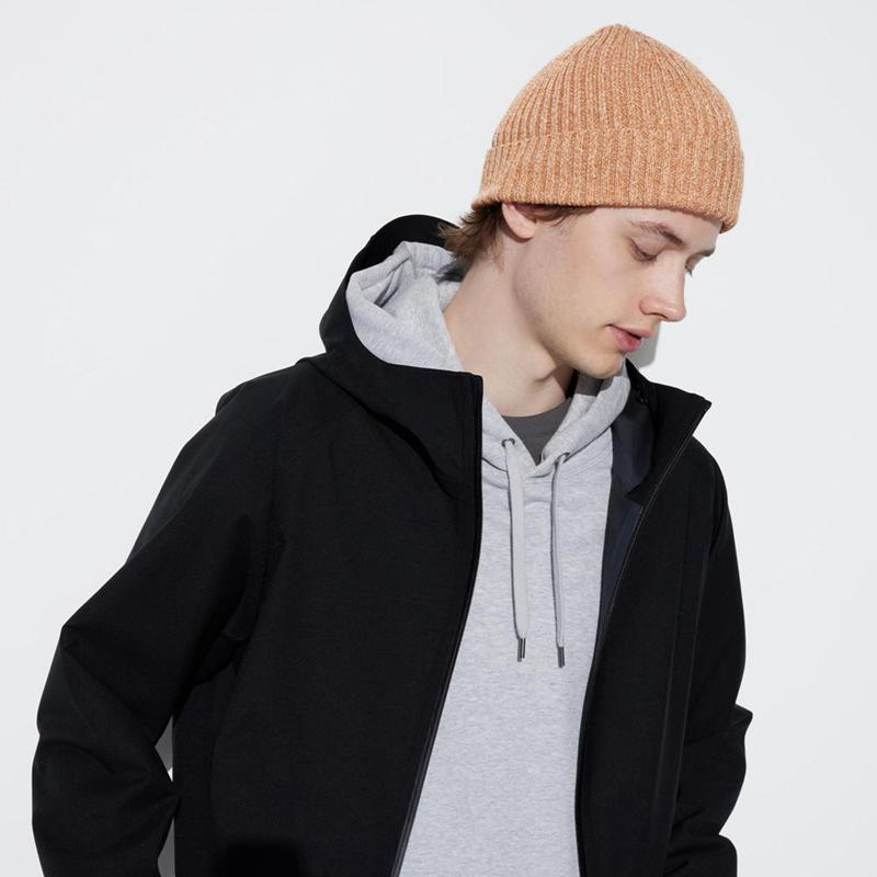 Uniqlo Cotton (Ribbed) Men Beanie Beige  US |  IXJG-45291