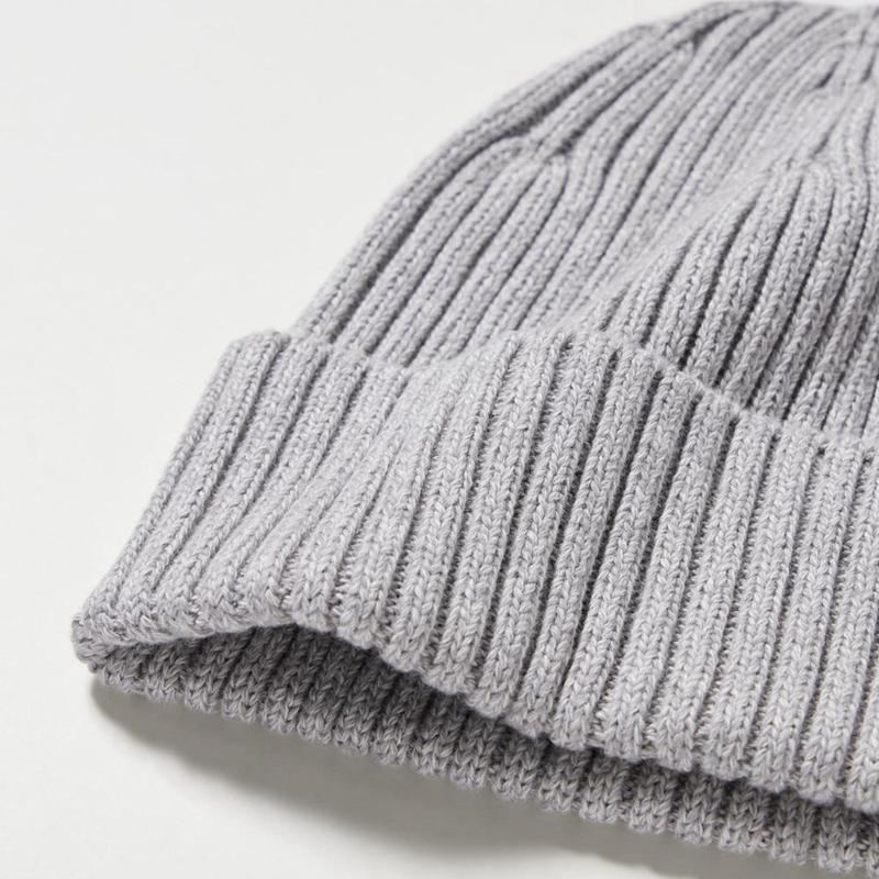 Uniqlo Cotton (Ribbed) Men Beanie Beige  US |  IXJG-45291