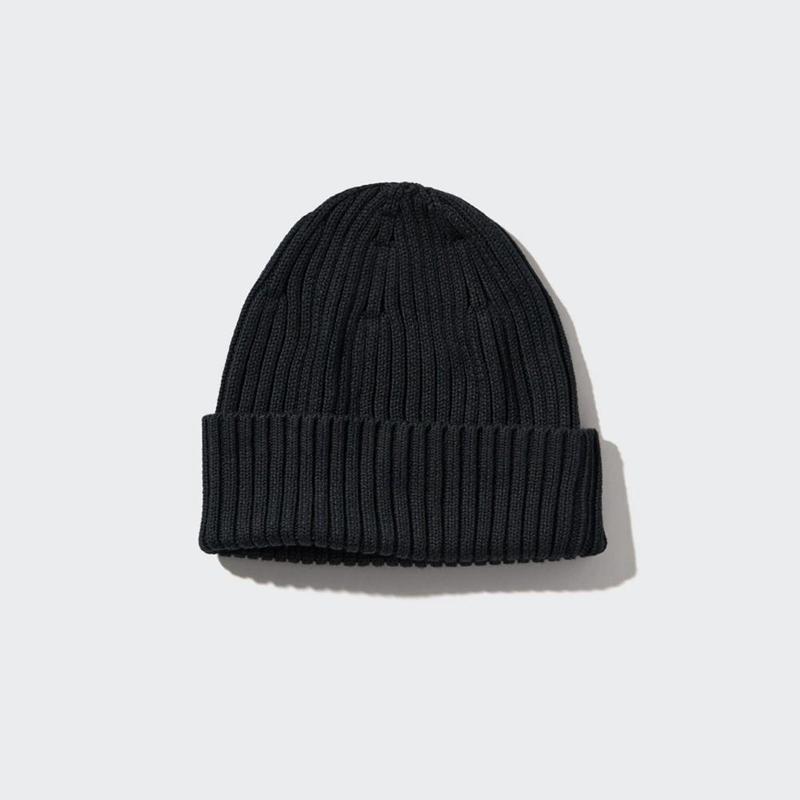 Uniqlo Cotton (Ribbed) Men Beanie Black  US |  EBSG-12380