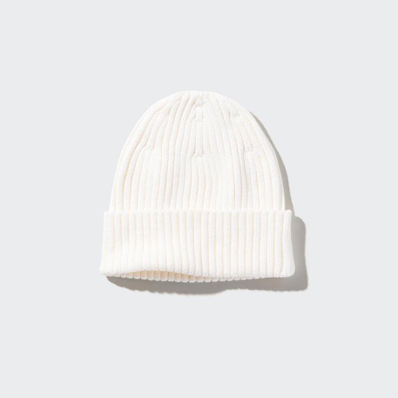 Uniqlo Cotton (Ribbed) Men Beanie Off White  US |  EYMD-42017