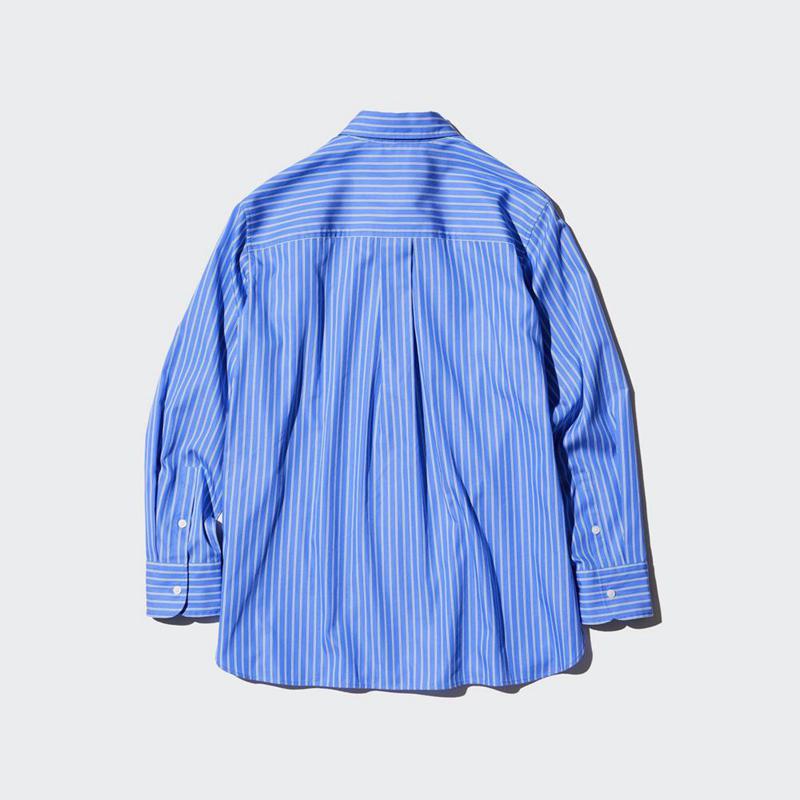 Uniqlo Cotton (Stripe) Women Shirts Blue  US |  CYZJ-48530