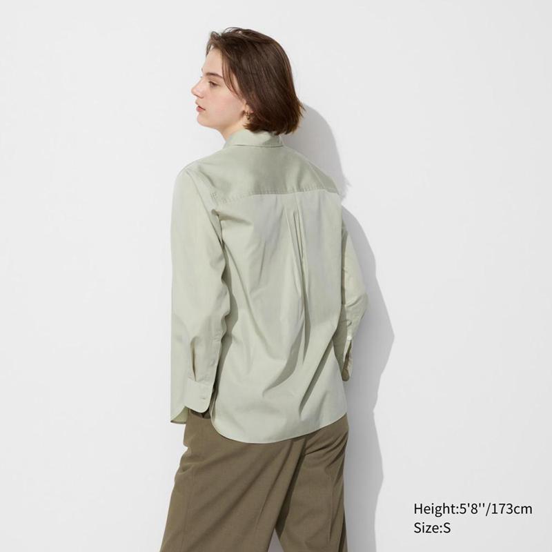 Uniqlo Cotton Women Shirts Green  US |  BVZR-41802