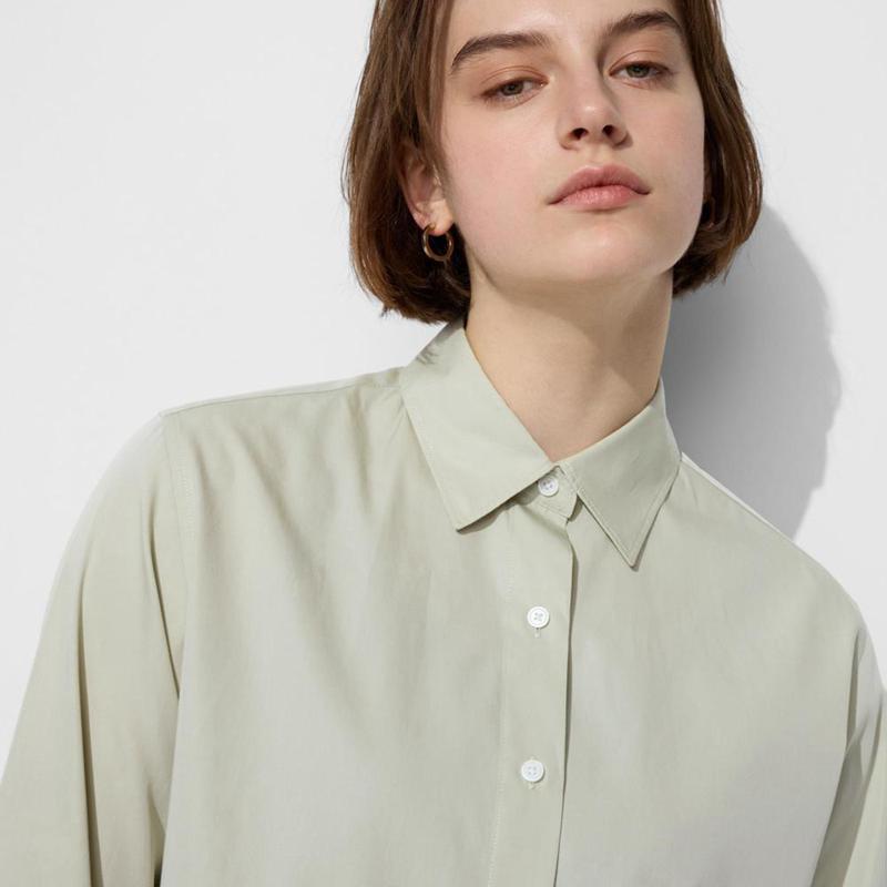 Uniqlo Cotton Women Shirts Green  US |  BVZR-41802