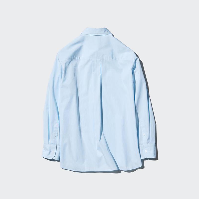 Uniqlo Cotton Women Shirts Light Blue  US |  ANPV-91850