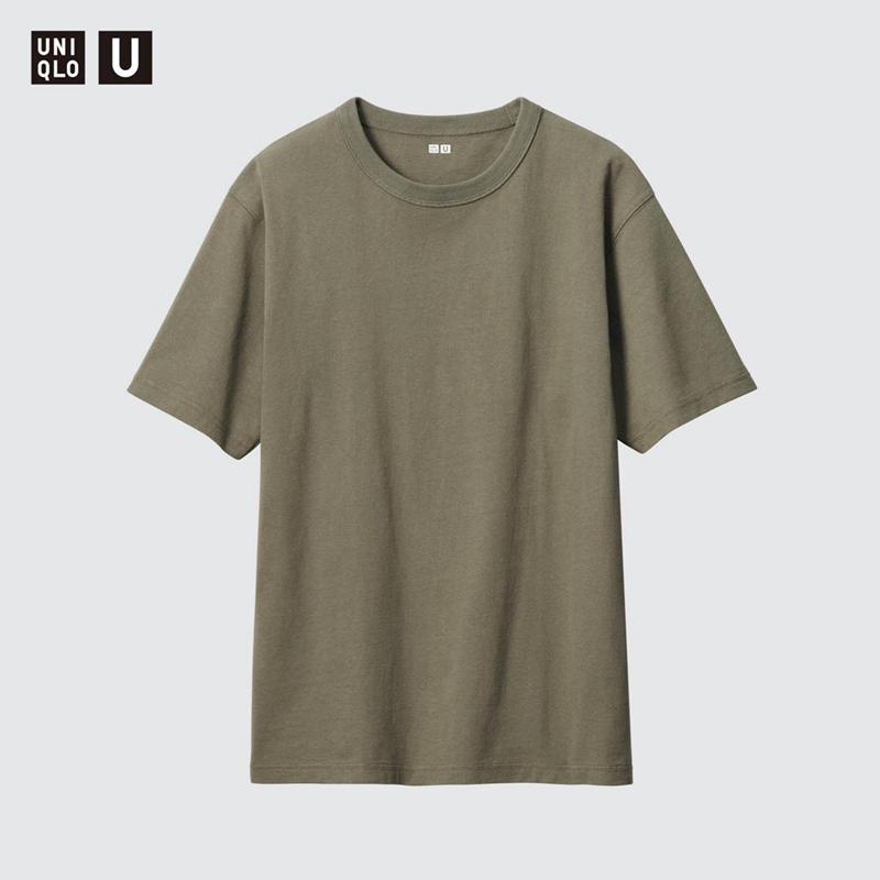 Uniqlo Crew Neck Men T-Shirt Dark Brown  US |  DSFI-60941