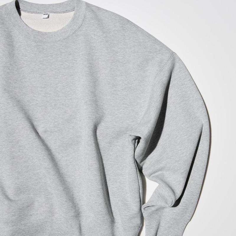 Uniqlo Crew Neck Women Sweatshirts Grey  US |  OSYM-97456