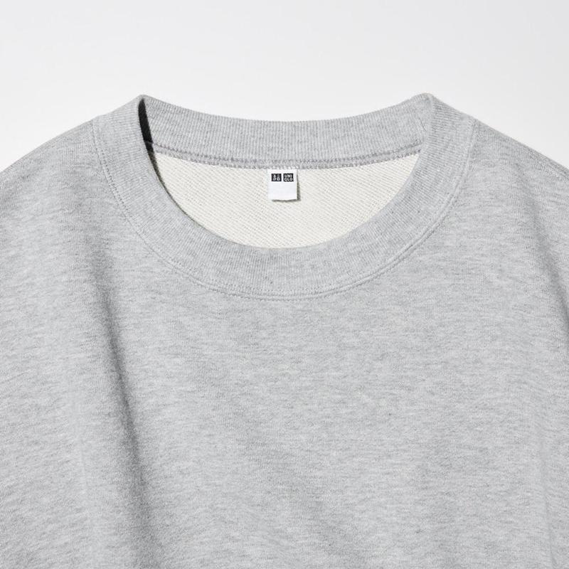 Uniqlo Crew Neck Women Sweatshirts Grey  US |  OSYM-97456