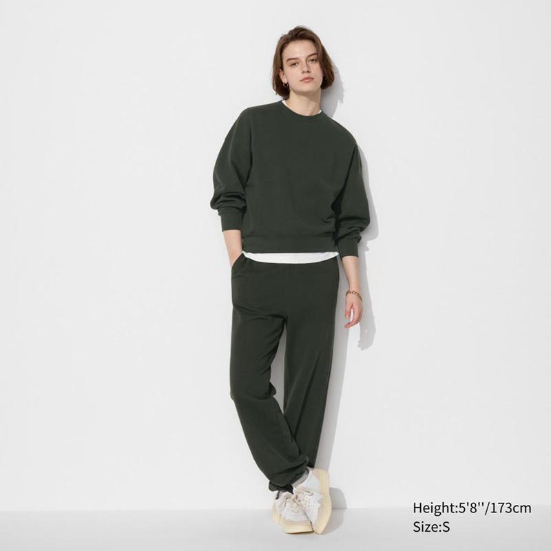 Uniqlo Crew Neck Women Sweatshirts Grey  US |  OSYM-97456