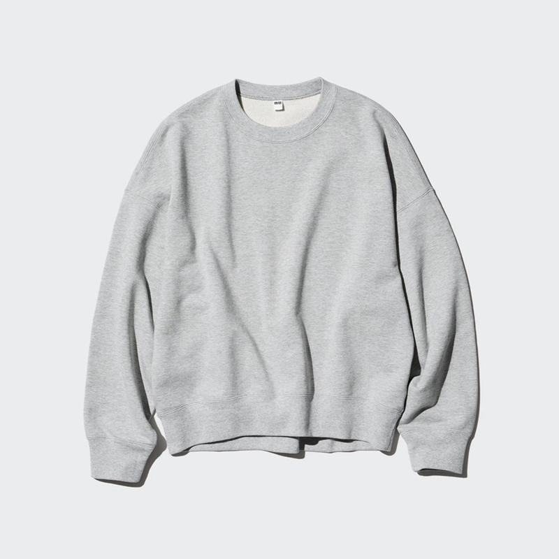 Uniqlo Crew Neck Women Sweatshirts Grey  US |  OSYM-97456