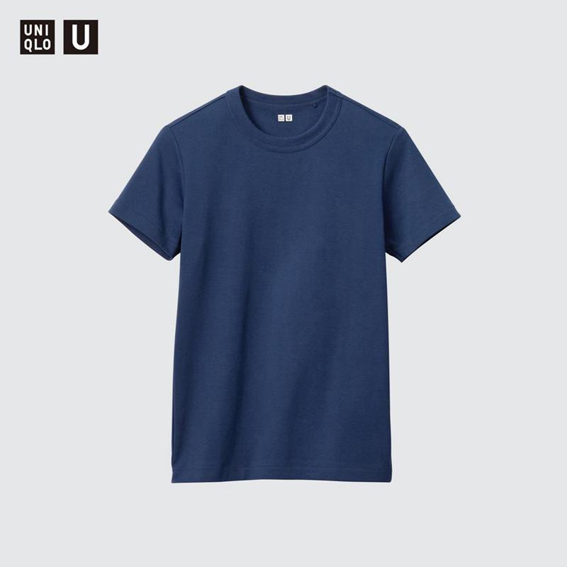 Uniqlo Crew Neck Women T-Shirts Navy  US |  HSNO-65180