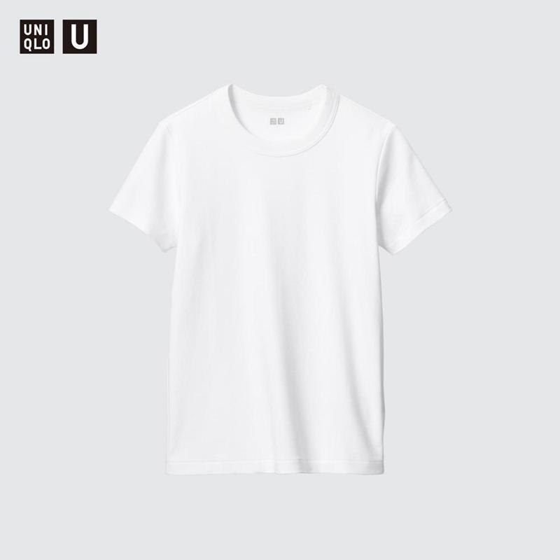 Uniqlo Crew Neck Women T-Shirts White  US |  BIPT-34270