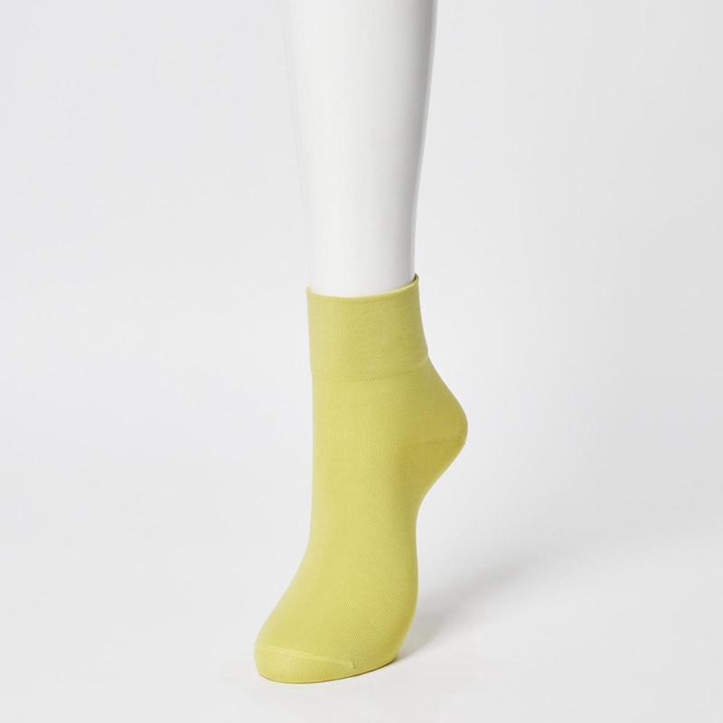 Uniqlo Crew Tapered (Three Pairs) Women Socks Tights Black  US |  ZSKO-68534