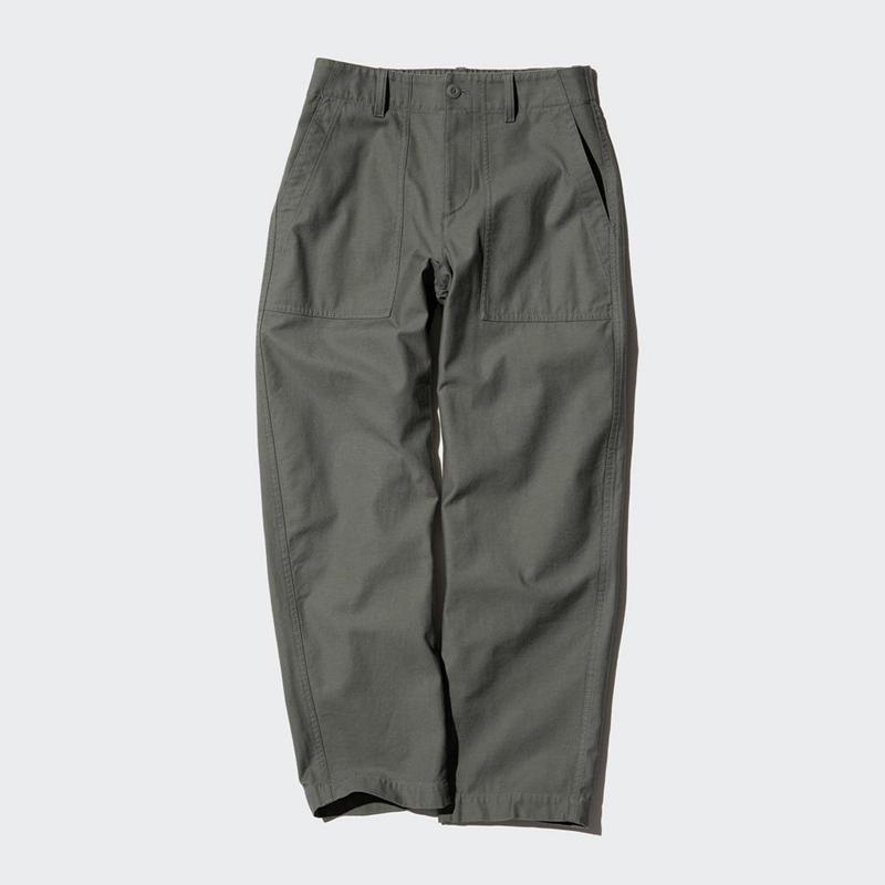 Uniqlo Curved Baker Women Trousers Dark Green  US |  AKDS-40298