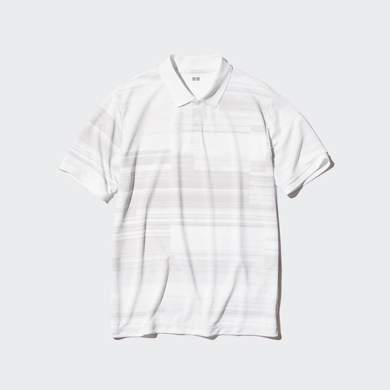 Uniqlo DRY-EX (Kei Nishikori) Men Polo Shirt Off White  US |  BVLG-59012