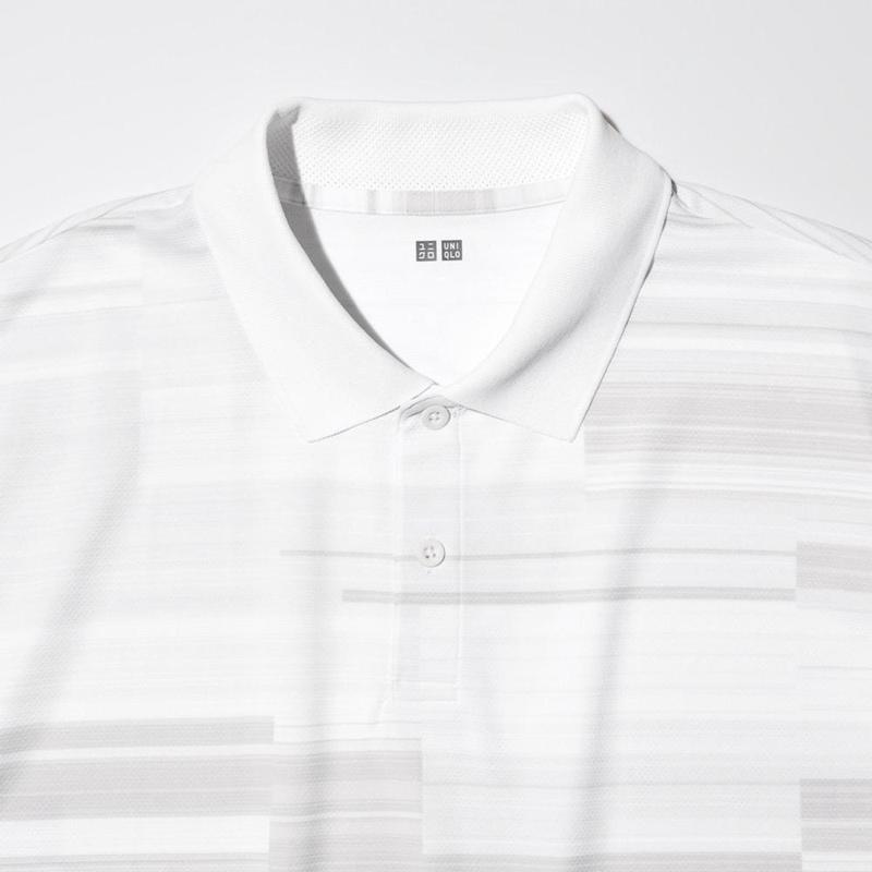 Uniqlo DRY-EX (Kei Nishikori) Men Polo Shirt Off White  US |  BVLG-59012