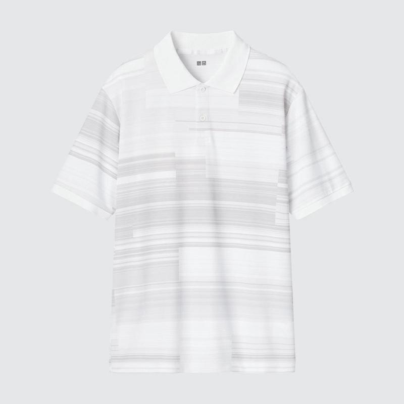 Uniqlo DRY-EX (Kei Nishikori) Men Polo Shirt Off White  US |  BVLG-59012