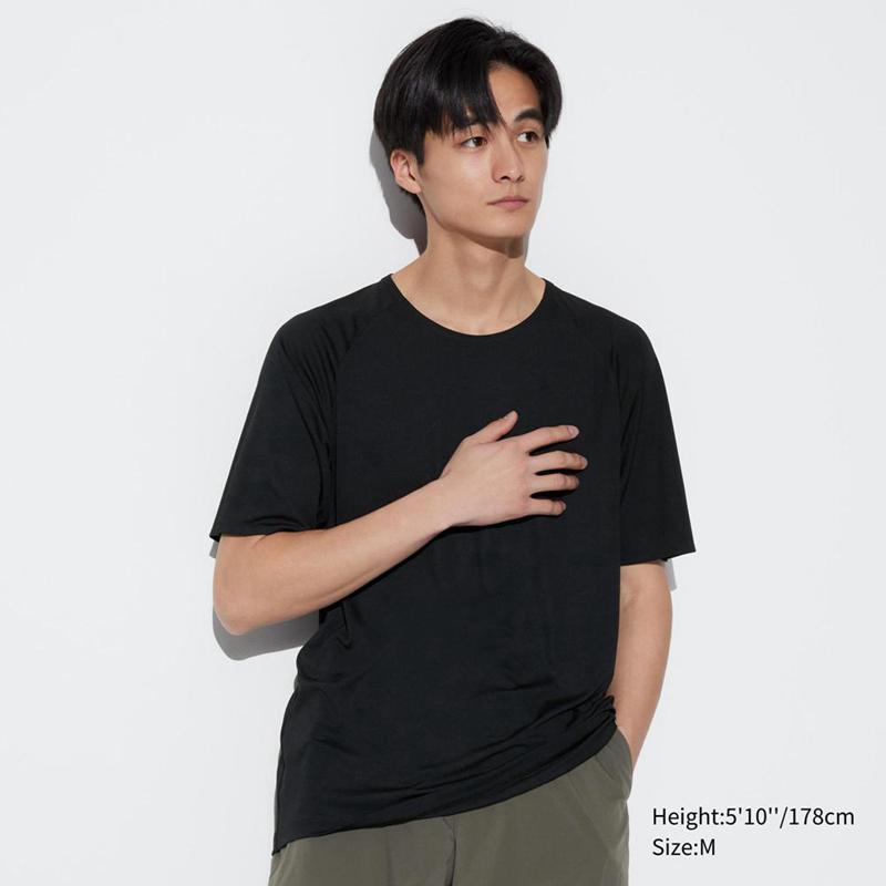 Uniqlo DRY-EX (Light) Men T-Shirt Black  US |  SCOM-38957