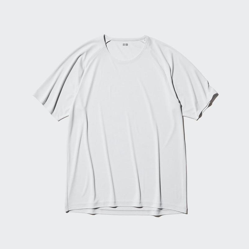 Uniqlo DRY-EX (Light) Men T-Shirt Light Grey  US |  AVOU-37614