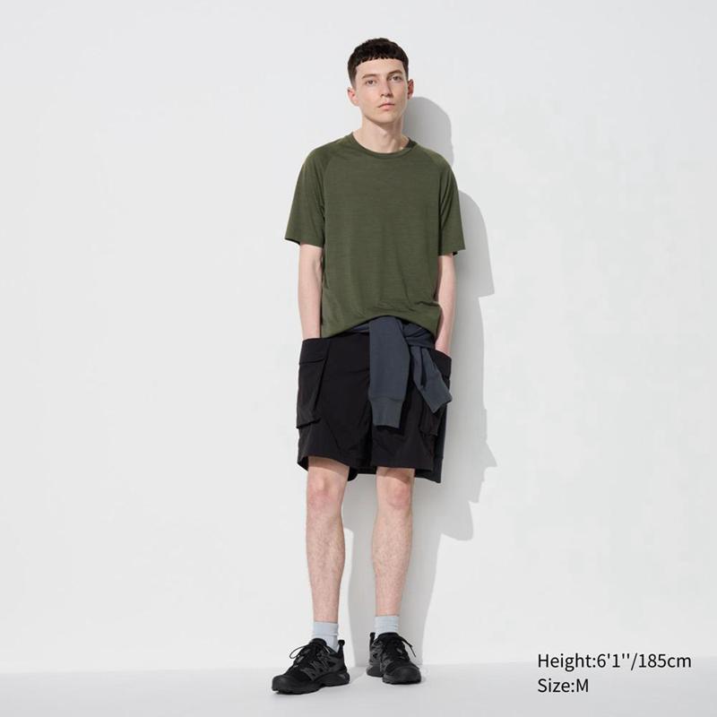 Uniqlo DRY-EX Men T-Shirt Black  US |  UKIL-10924