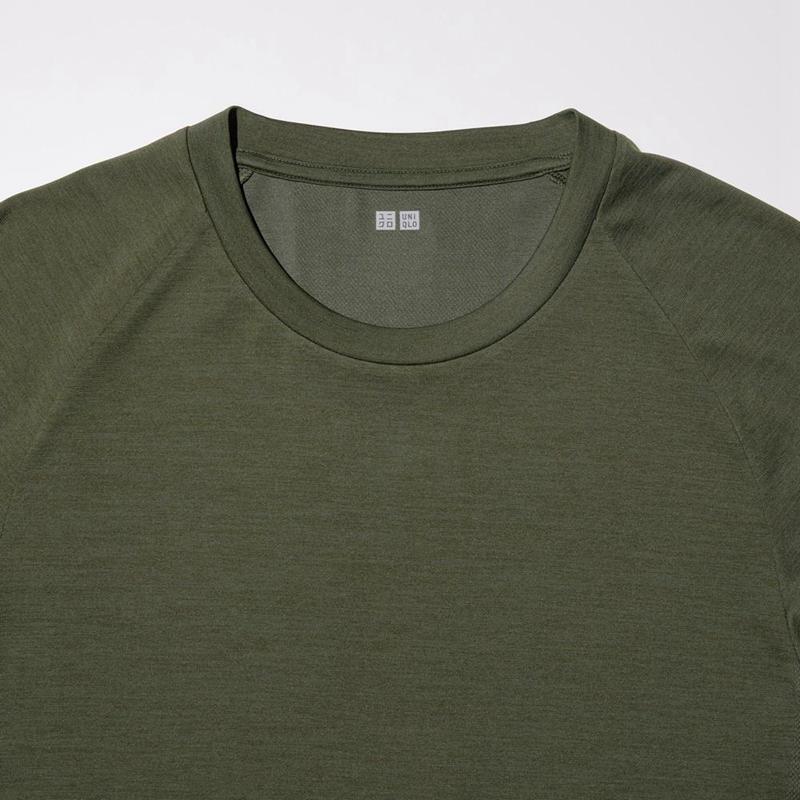 Uniqlo DRY-EX Men T-Shirt Olive  US |  CXVD-26387