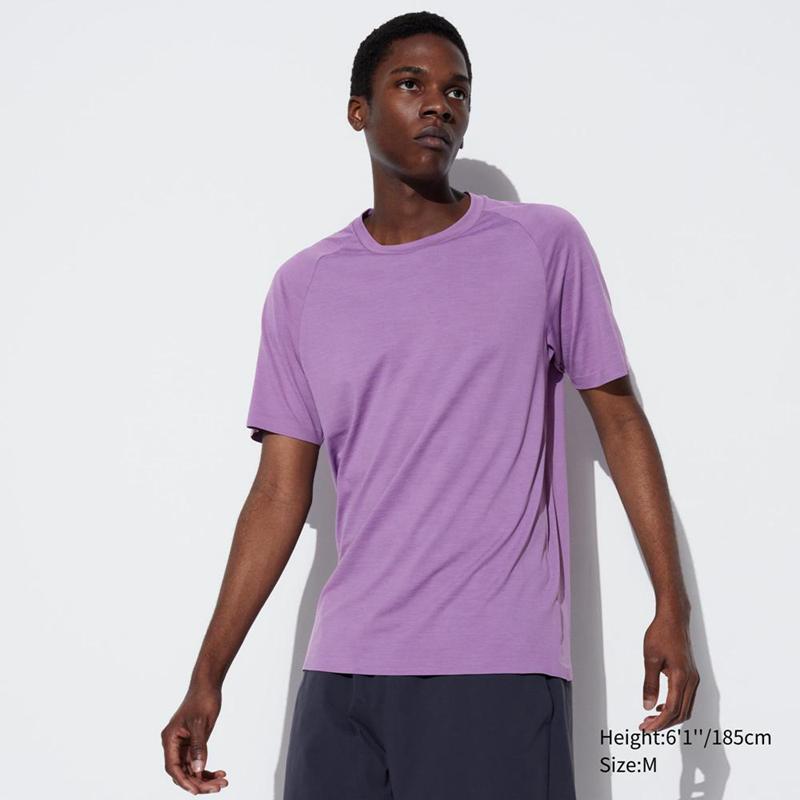 Uniqlo DRY-EX Men T-Shirt Purple  US |  HQSW-16239