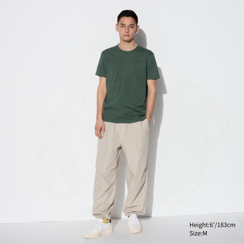 Uniqlo DRY Colour Crew Neck Men T-Shirt Dark Green  US |  VIEK-71085