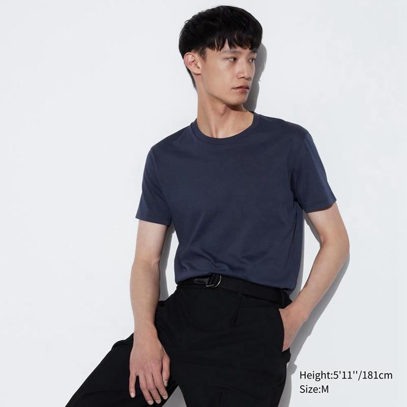 Uniqlo DRY Colour Crew Neck Men T-Shirt Navy  US |  IRQV-04962