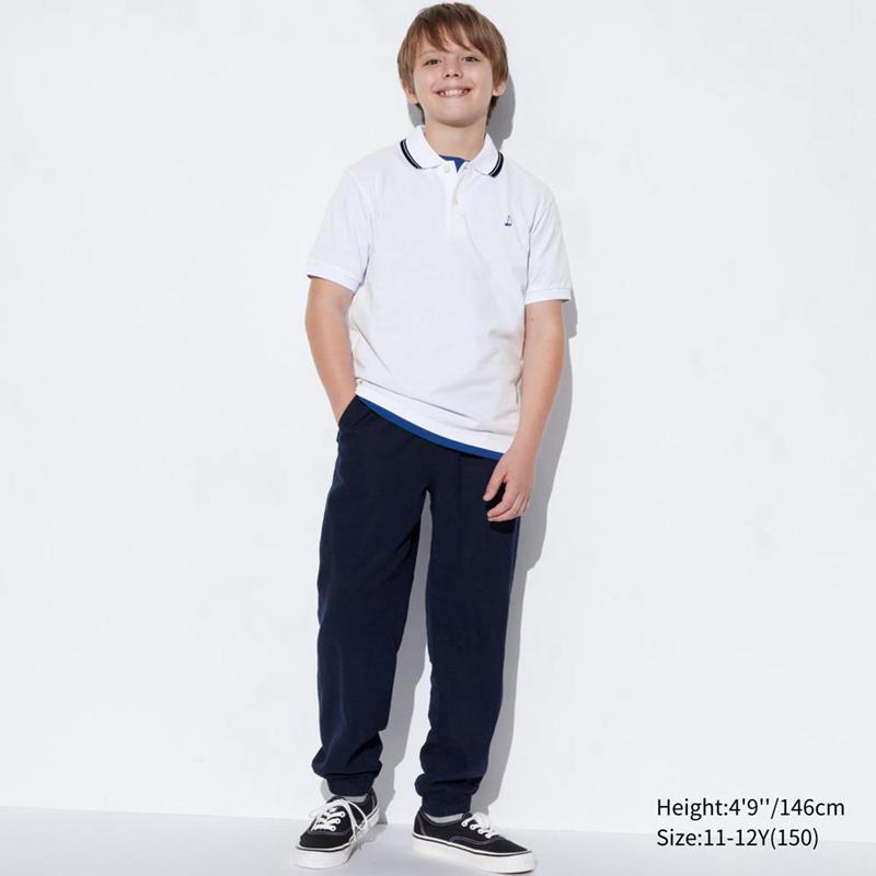 Uniqlo DRY Piqué (Embroidered) Kids' Polo Shirt Navy  US |  TZUM-56390