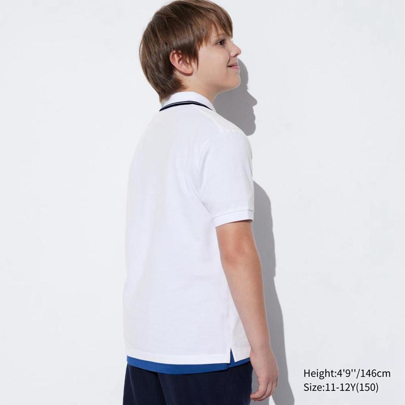 Uniqlo DRY Piqué (Embroidered) Kids' Polo Shirt Navy  US |  TZUM-56390