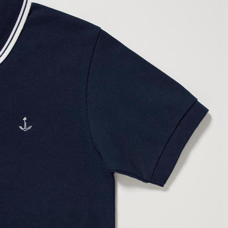 Uniqlo DRY Piqué (Embroidered) Kids' Polo Shirt Navy  US |  TZUM-56390