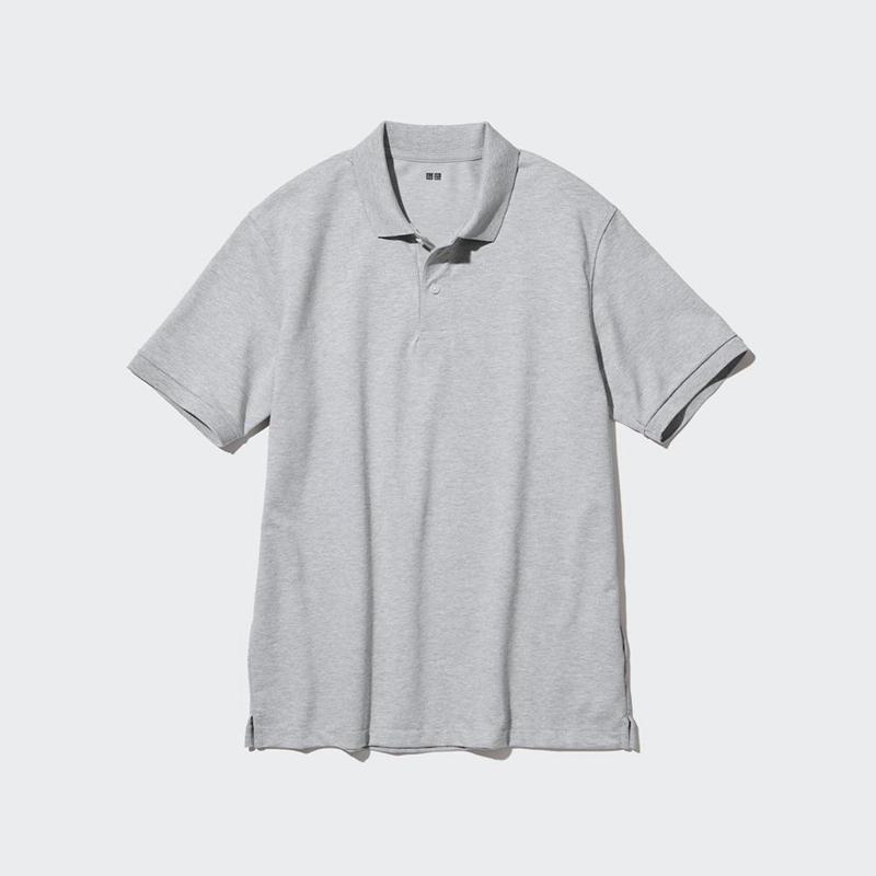 Uniqlo DRY Piqué Men Polo Shirt Black  US |  AYUI-05238